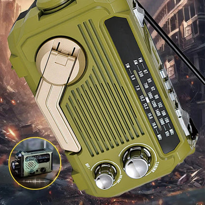 Stay Powered & Connected Instantly! Solar Hand Crank Emergency Radio