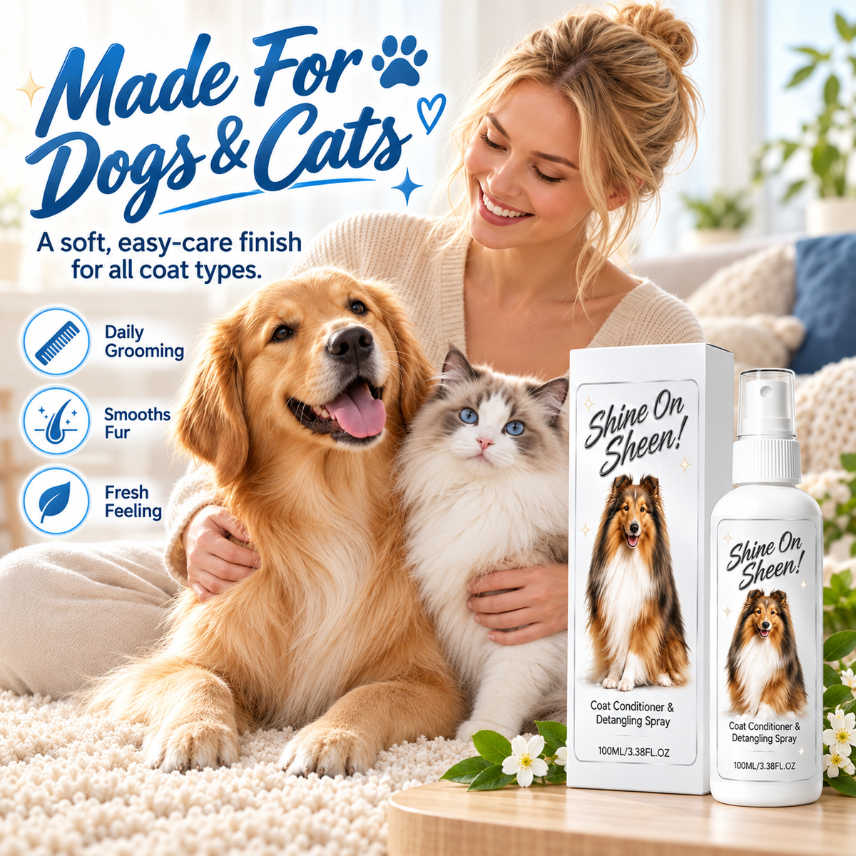 Pet Coat Detangling & Conditioning Spray