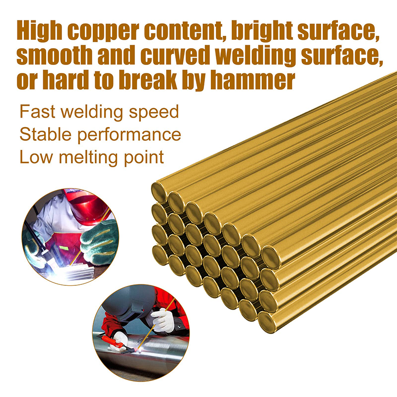 Universal Brass Brazing Rods for Metalwork (10-Pieces)