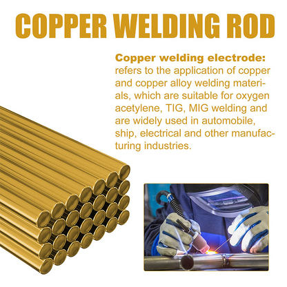 Universal Brass Brazing Rods for Metalwork (10-Pieces)