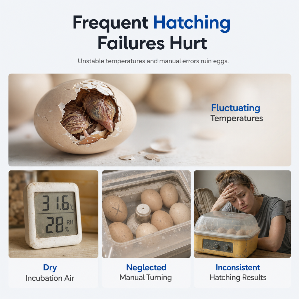 USB Automatic Egg Incubator – auto egg turning, even heat circulation, quiet & clear view. Hatch chicks, ducks & quails at home
