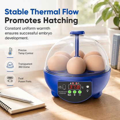USB Automatic Egg Incubator – auto egg turning, even heat circulation, quiet & clear view. Hatch chicks, ducks & quails at home