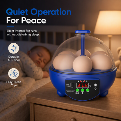 USB Automatic Egg Incubator – auto egg turning, even heat circulation, quiet & clear view. Hatch chicks, ducks & quails at home