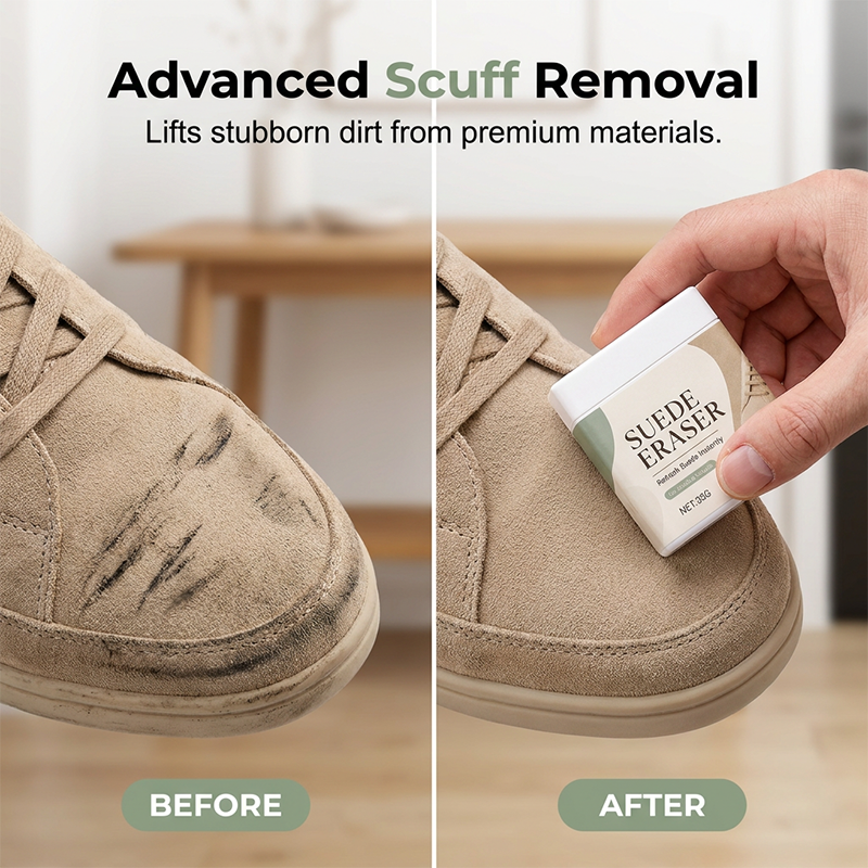 Suede Eraser Cleaner – waterless, removes scuffs & dirt from suede, nubuck, shoes & bags. Quick & easy