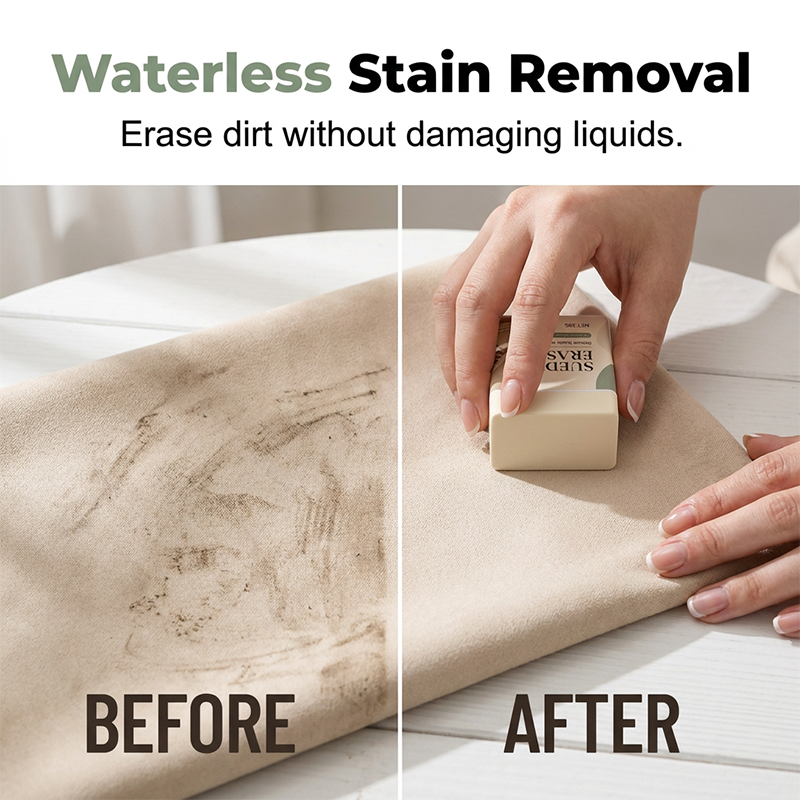 Suede Eraser Cleaner – waterless, removes scuffs & dirt from suede, nubuck, shoes & bags. Quick & easy