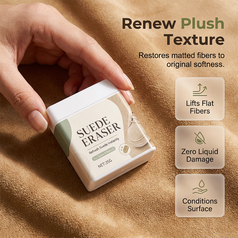 Suede Eraser Cleaner – waterless, removes scuffs & dirt from suede, nubuck, shoes & bags. Quick & easy