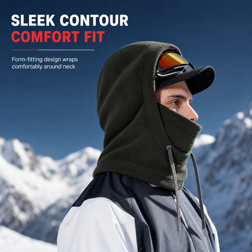 3-in-1 Winter Hat Windproof Thermal Neck Face Ear Warmer, Winter Balaclava for Men Women, Outdoor Ski Cycling Warm Face Cover, Cold Weather Thick Fleece Headwear