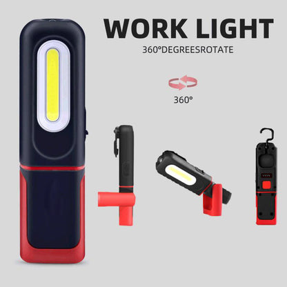 Rechargeable COB LED Work Light – Magnetic Base & 360° Rotation