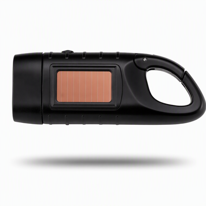 Portable Hand Crank and Solar Powered Flashlight