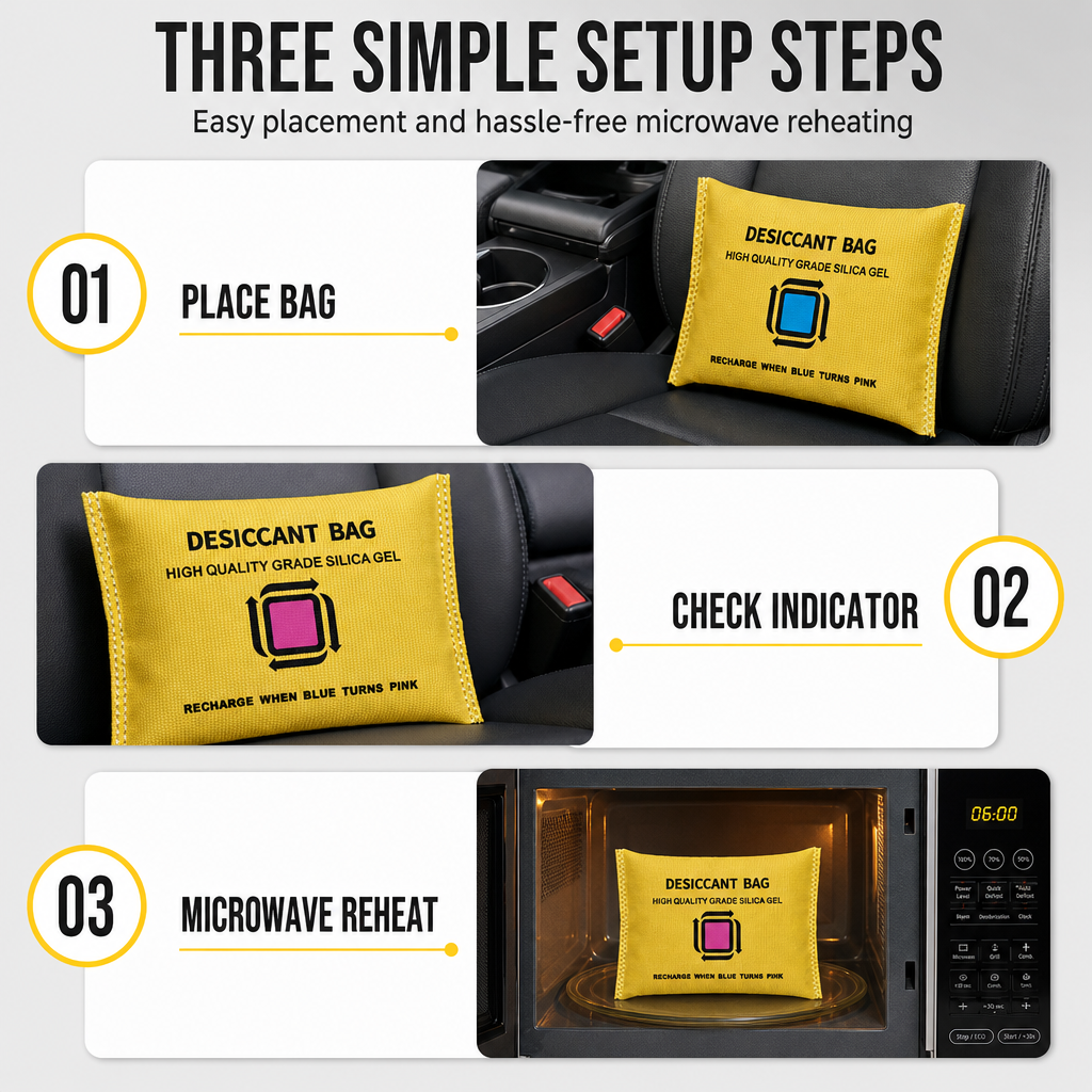 Reusable Silica Gel Car Dehumidifier Bag