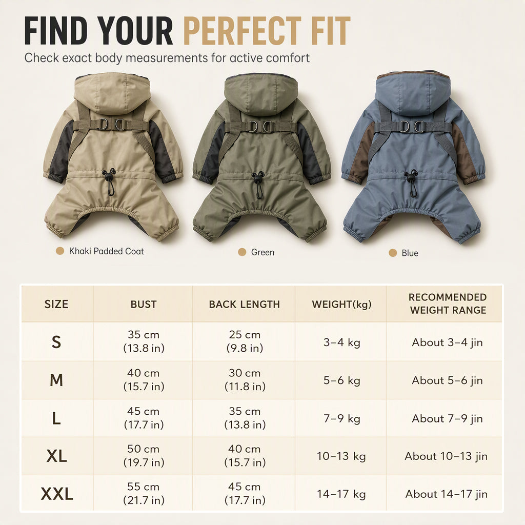 Waterproof Fleece-Lined Winter Dog Jacket with Integrated Leash D-Ring