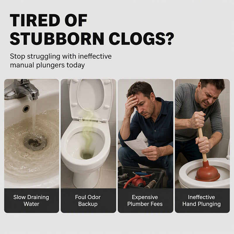 High-Pressure Air Drain Unclogger for Toilets and Pipes