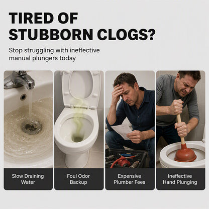 High-Pressure Air Drain Unclogger for Toilets and Pipes