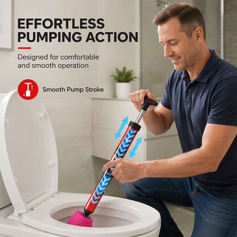 High-Pressure Air Drain Unclogger for Toilets and Pipes