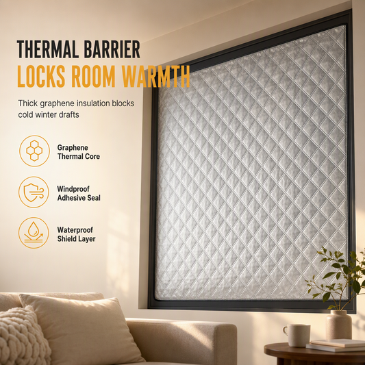 Graphene Thermal Insulated Window Curtain for Winter Windproofing