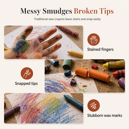 Washable Crayons and Oil Pastels for Kids