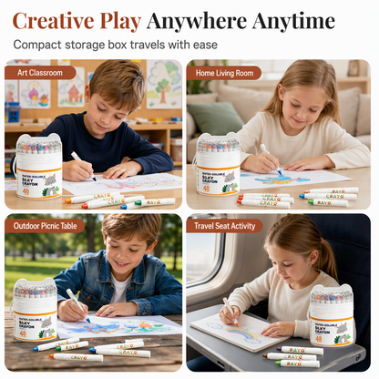 Washable Crayons and Oil Pastels for Kids