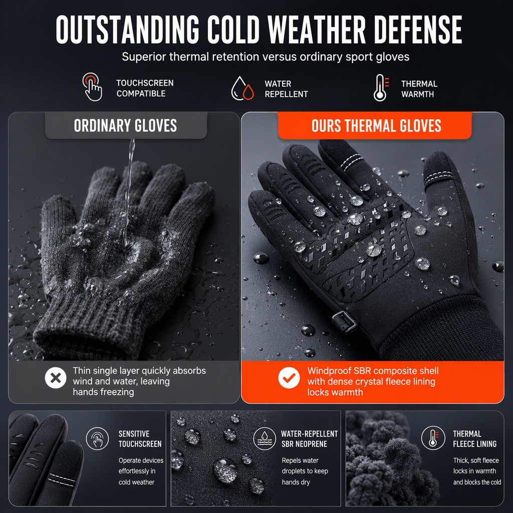 High-quality Thermal Gloves – Warm, Touchscreen, Non-slip