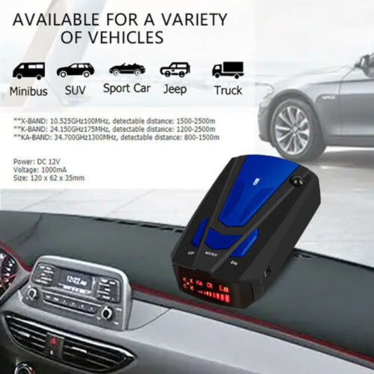 Vehicle Radar Signal Alert Device – visual & voice alerts, dashboard mount, 3 colours. Stay aware of compatible signals while driving
