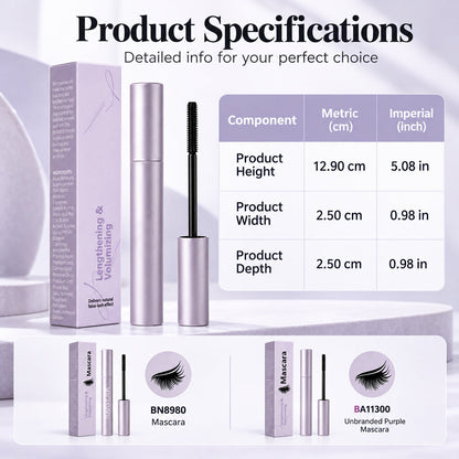 Waterproof Lengthening and Volumizing Long-lasting Mascara