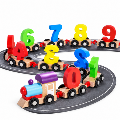 Magnetic Wooden Number Train, Early Learning Counting Toy, Perfect Gift for Toddlers Boys Girls
