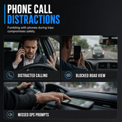 Bluetooth 5.0 Car Sun Visor Speakerphone | Vibration Auto On Hands-Free Call Kit with Caller ID & Dual Device Connection