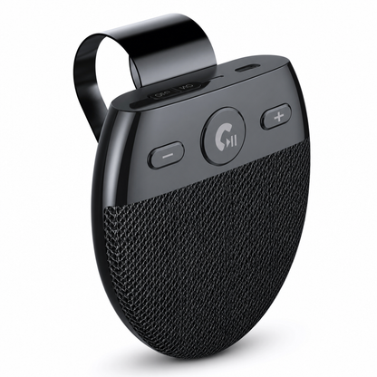 Bluetooth 5.0 Car Sun Visor Speakerphone | Vibration Auto On Hands-Free Call Kit with Caller ID & Dual Device Connection