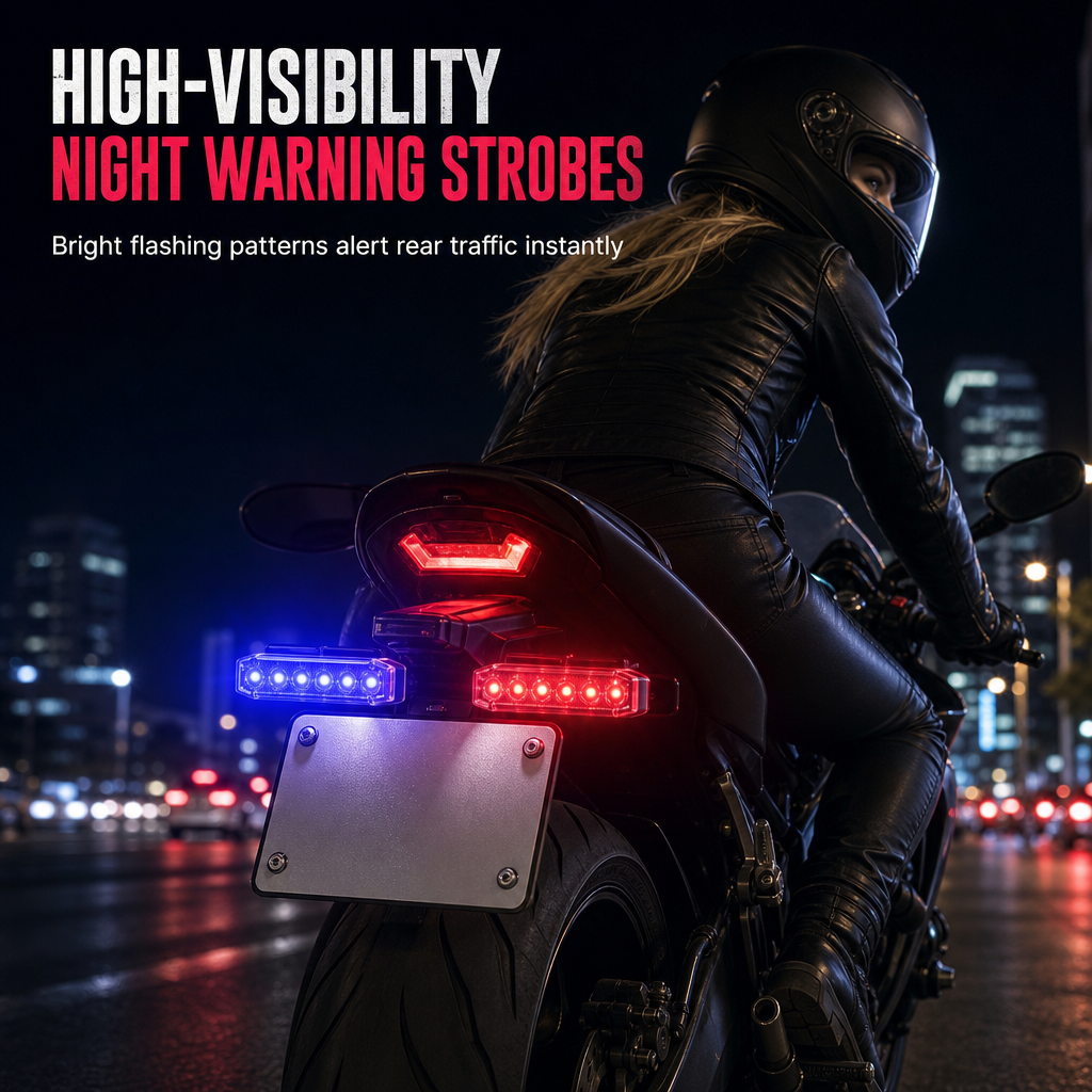 Universal Solar LED Warning Light for Cars and Motorcycles