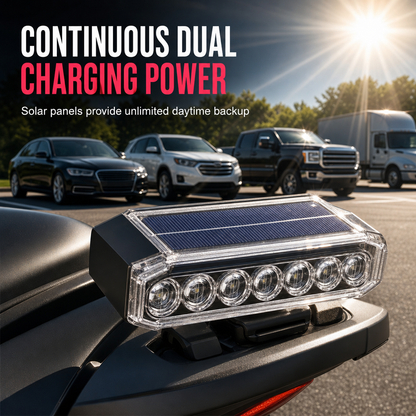 Universal Solar LED Warning Light for Cars and Motorcycles