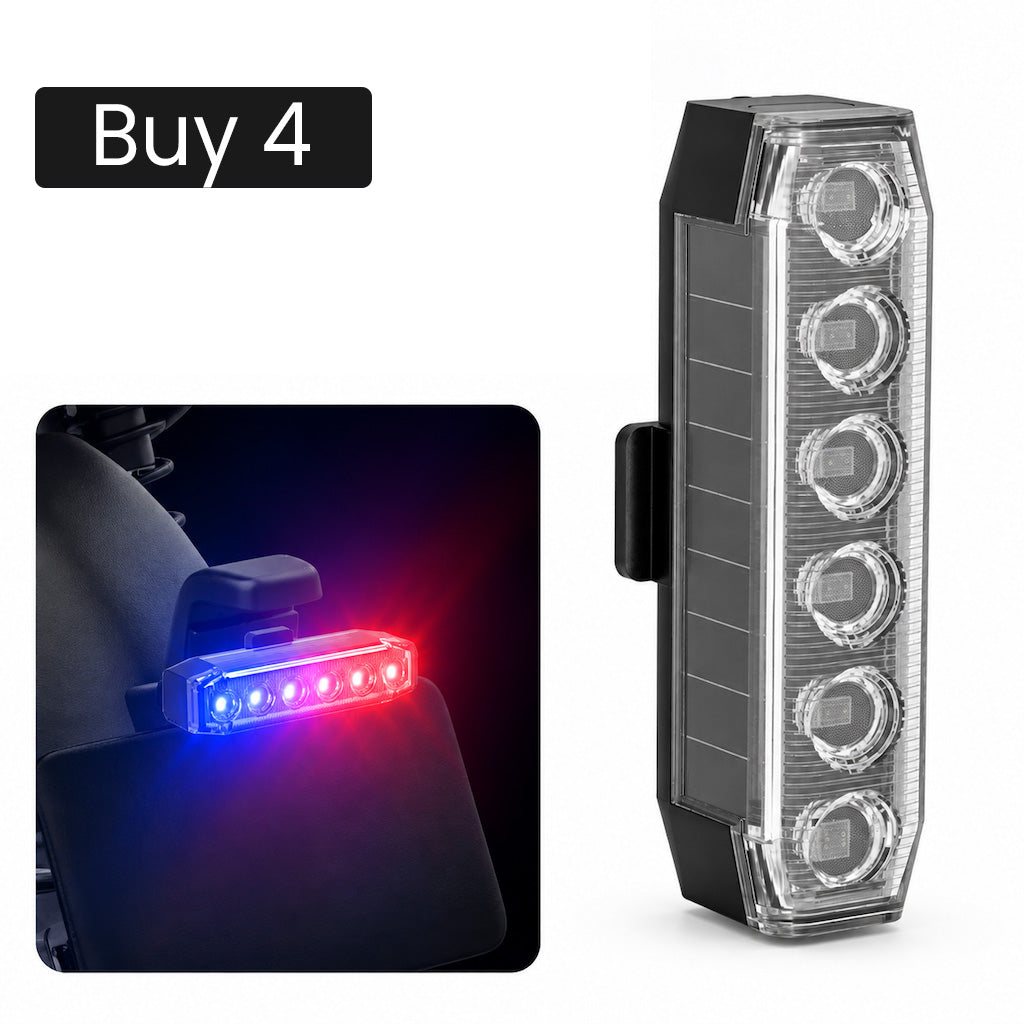 Universal Solar LED Warning Light for Cars and Motorcycles
