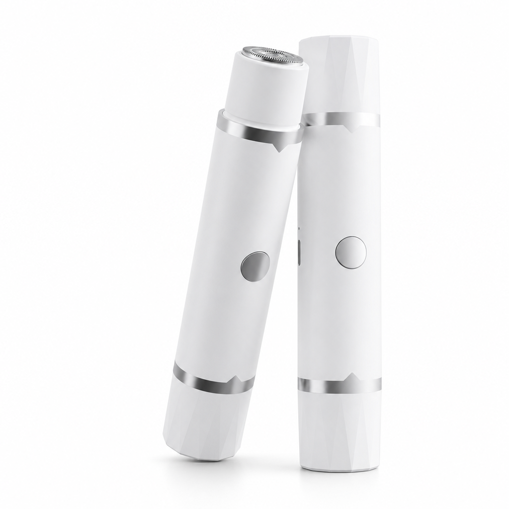 Portable Electric Hair Remover – dual-head body & bikini trimmer, gentle foil mesh & sensitive-area guards