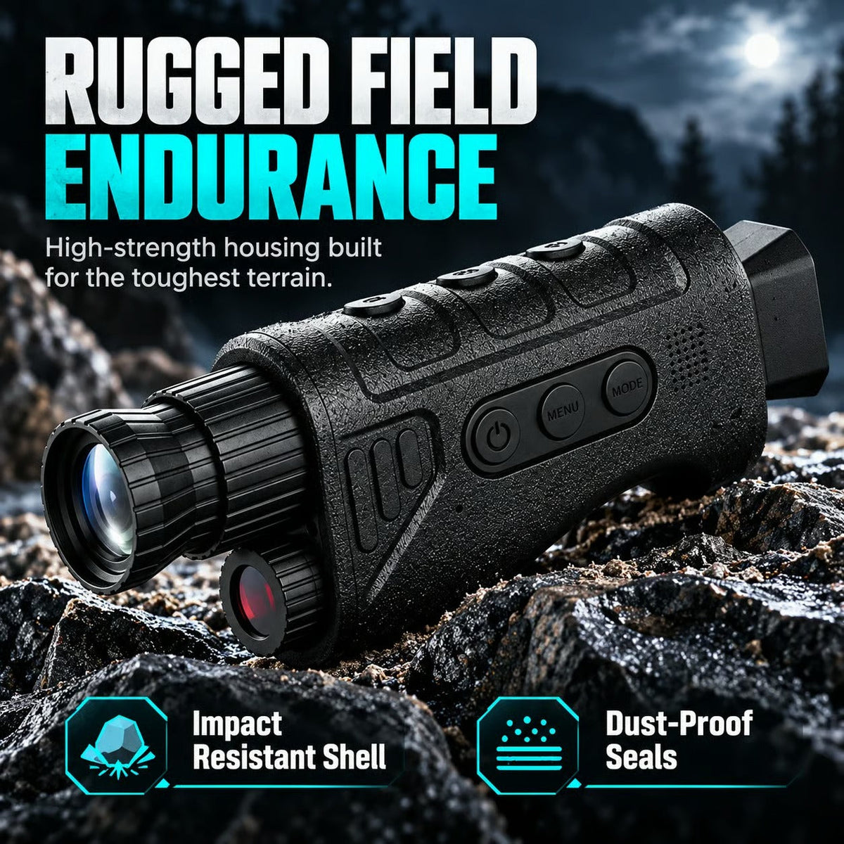 1080P HD Night Vision Monocular – 16X Digital Zoom for Outdoor Adventures & Wildlife Viewing