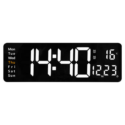 ⚡16" Large Digital Clock with Temperature, Date, Auto DST, Night Light, Auto Brightness Dimmer