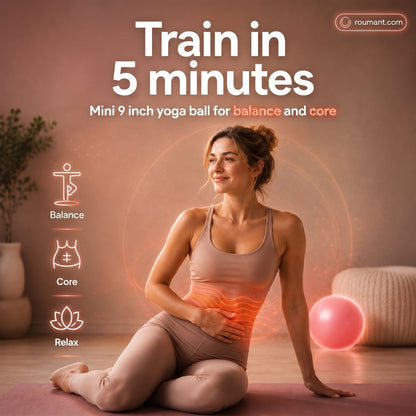 💜9-inch Anti-Burst Pilates Ball with Pump