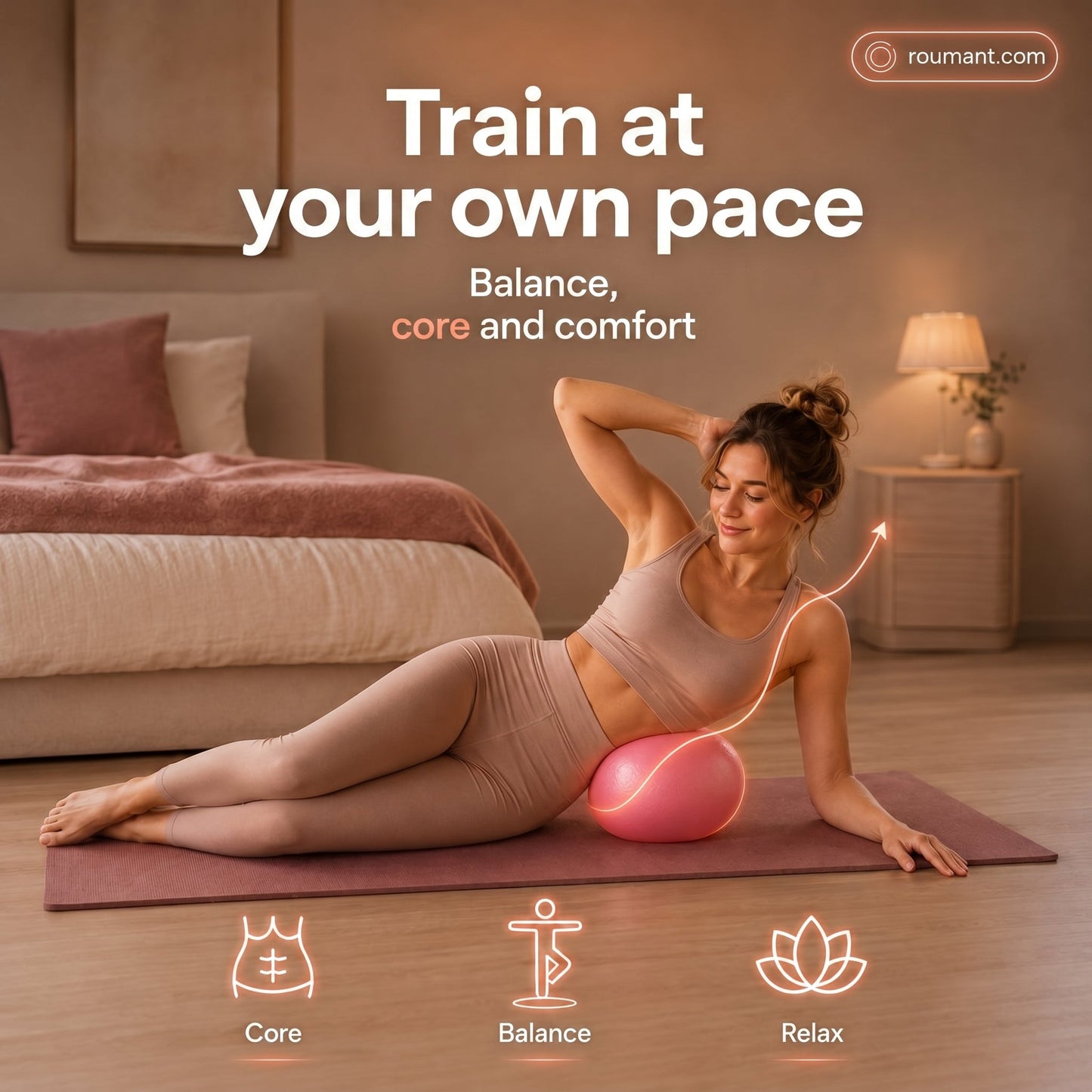 💜9-inch Anti-Burst Pilates Ball with Pump