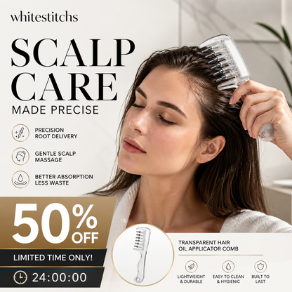 ⏰Transparent Hair Oil Applicator Comb
